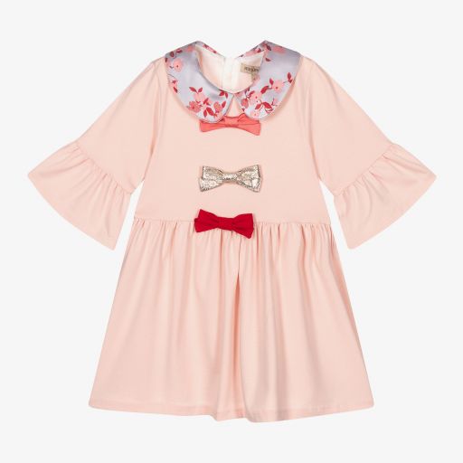 Hucklebones London-Girls Pink Jersey Dress | Childrensalon Outlet