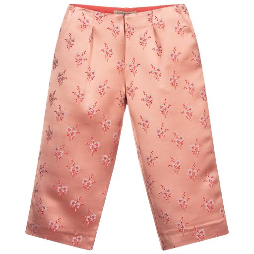 Hucklebones London-Girls Pink Satin Trousers | Childrensalon Outlet