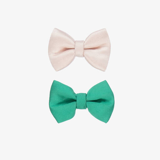 Hucklebones London-Green Hair Clips (2 Pack) | Childrensalon Outlet