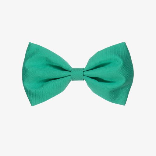 Hucklebones London-Green Satin Hair Clip (13cm) | Childrensalon Outlet