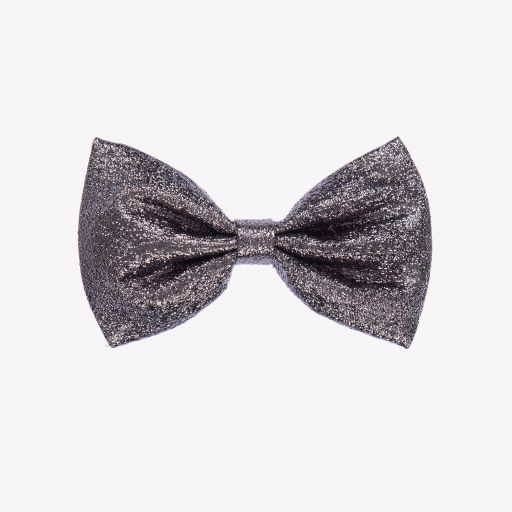 Hucklebones London-Pewter Lamé Hair Clip (13cm) | Childrensalon Outlet