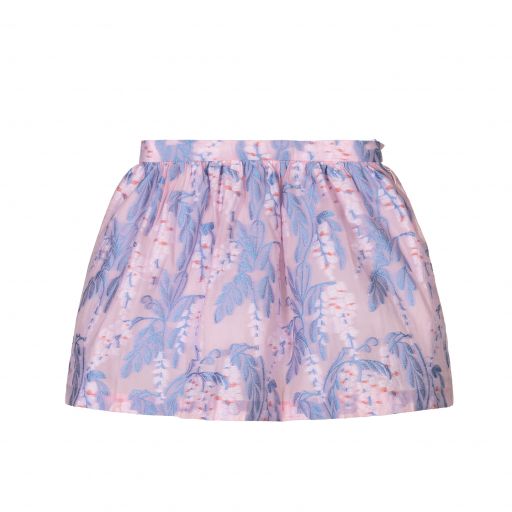 Hucklebones London-Pink & Blue Floral Skirt | Childrensalon Outlet