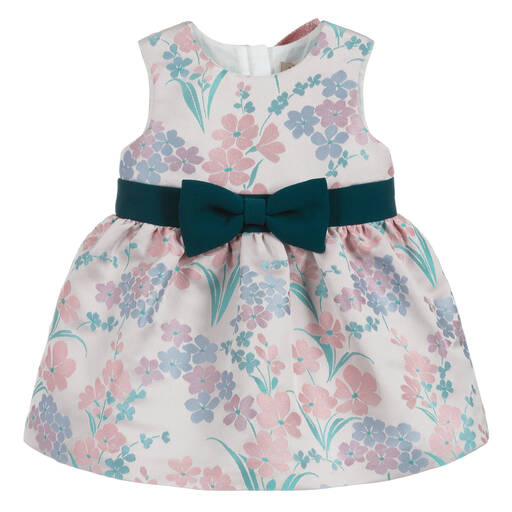 Hucklebones London-Pink & Green Floral Dress | Childrensalon Outlet