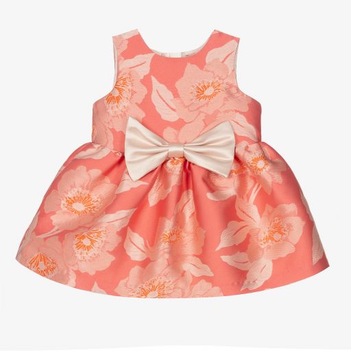 Hucklebones London-Pink Jacquard Baby Dress Set | Childrensalon Outlet