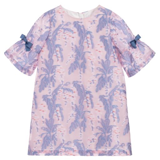 Hucklebones London-Pink & Purple Chiffon Dress | Childrensalon Outlet