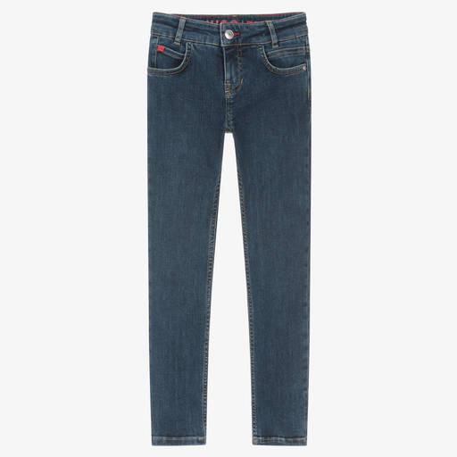 HUGO-Boys Blue Denim 734 Extra Slim Fit Jeans | Childrensalon Outlet