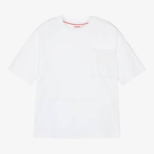 HUGO-Boys Crisp Cotton Tee with Pocket | Childrensalon Outlet
