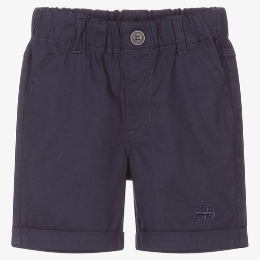 iDO Mini-Baby Boys Blue Cotton Shorts | Childrensalon Outlet