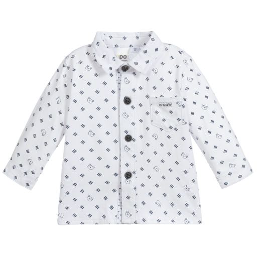 iDO Mini-Baby Boys White Jersey Shirt | Childrensalon Outlet
