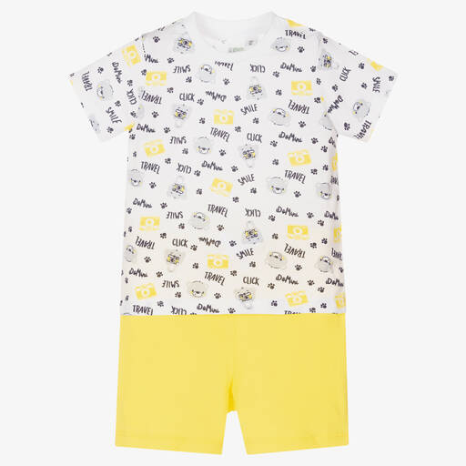 iDO Mini-Baby Boys Yellow Shorts Set | Childrensalon Outlet