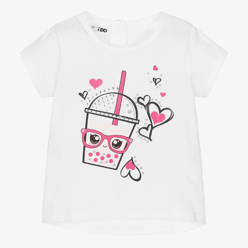 iDO Baby-Baby Girls White T-Shirt | Childrensalon Outlet