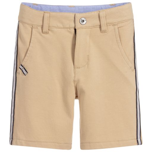 iDO Baby-Beige Cotton Jersey Shorts | Childrensalon Outlet