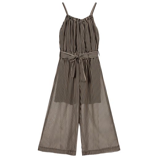 iDO Junior-Black & Beige Jumpsuit | Childrensalon Outlet