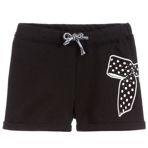 iDO Baby-Black Cotton Shorts | Childrensalon Outlet