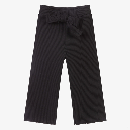 iDO Baby-Schwarze gerippte Jerseyhose | Childrensalon Outlet