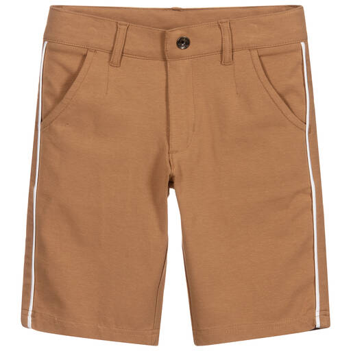 iDO Baby-Boys Beige Cotton Jersey Shorts | Childrensalon Outlet