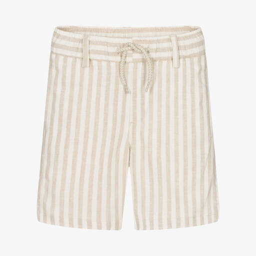 iDO Baby-Short beige rayé garçon | Childrensalon Outlet