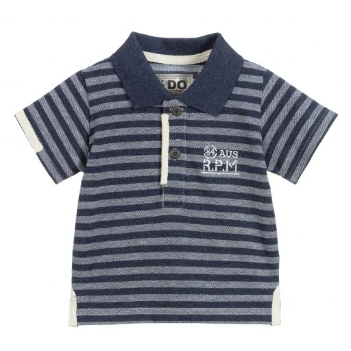 iDO Baby-Boys Blue Cotton Polo Shirt | Childrensalon Outlet