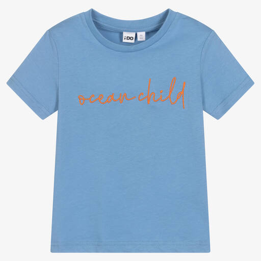 iDO Baby-Boys Blue Cotton T-Shirt | Childrensalon Outlet