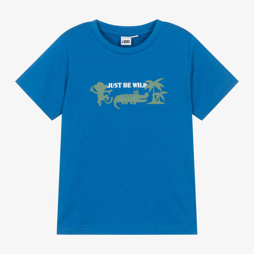 iDO Малыши-Boys Blue Cotton T-Shirt | Childrensalon Outlet