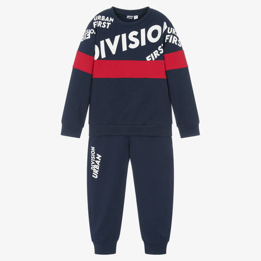 iDO Малыши-Сине-красный спортивный костюм из хлопка | Childrensalon Outlet
