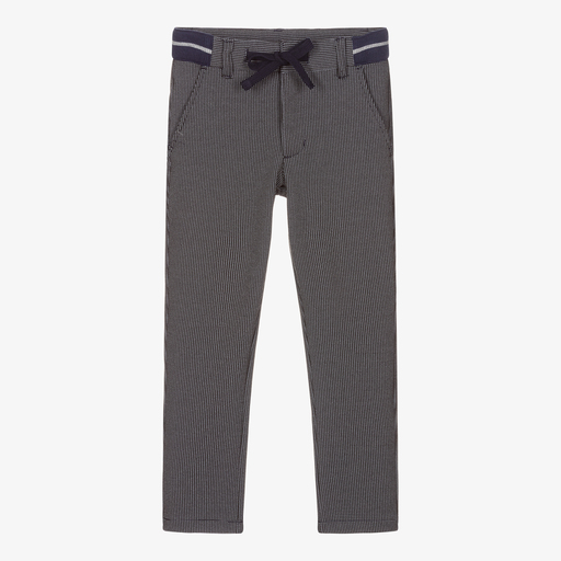 iDO Baby-Boys Blue Slim Fit Trousers | Childrensalon Outlet