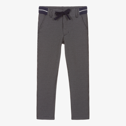 iDO Baby-Boys Blue Slim Fit Trousers | Childrensalon Outlet