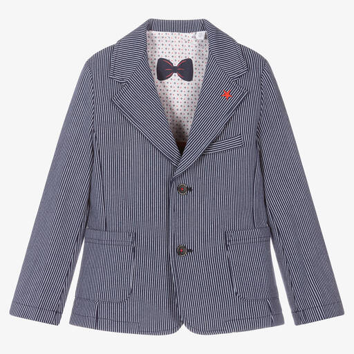 iDO Baby-Boys Blue Striped Blazer | Childrensalon Outlet