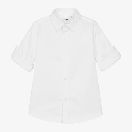 iDO Baby-Boys Classic Ivory Poplin Blouse | Childrensalon Outlet