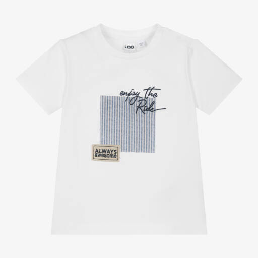 iDO Малыши-Футболка из хлопка для мальчиков с веселым слоганом | Childrensalon Outlet