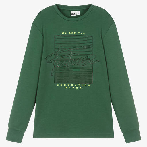 iDO Для младших-Зеленый хлопковый топ для мальчиков | Childrensalon Outlet