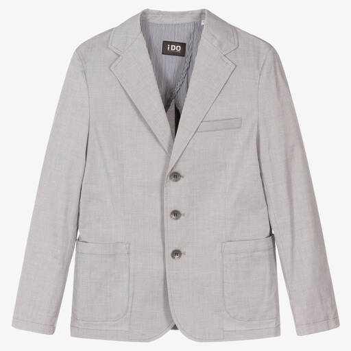 iDO Junior-Boys Grey Blazer Jacket | Childrensalon Outlet