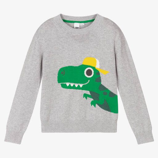 iDO Baby-Boys Grey Cotton Sweater | Childrensalon Outlet