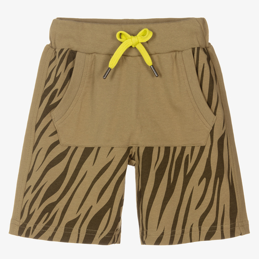 iDO Baby-Boys Khaki Green Cotton Shorts | Childrensalon Outlet