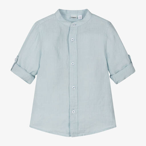 iDO Baby-Boys Light Blue Linen Shirt | Childrensalon Outlet
