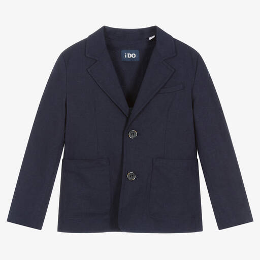 iDO Baby-Navyblauer Leinenblazer für Jungen | Childrensalon Outlet