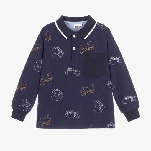 iDO Малыши-Синяя рубашка поло для мальчиков | Childrensalon Outlet
