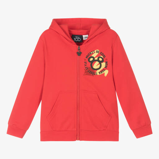 iDO Baby-Boys Red Mickey Mouse Zip-Up Hoodie | Childrensalon Outlet