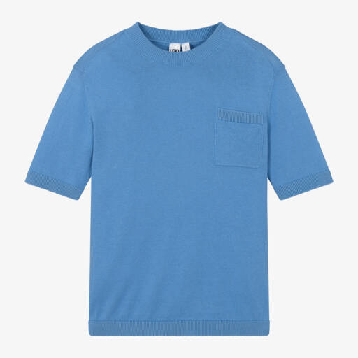 iDO Junior-Boys Soft Blue Cotton Tee | Childrensalon Outlet