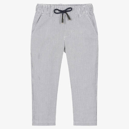 iDO Baby-Boys Striped Seersucker Trousers | Childrensalon Outlet