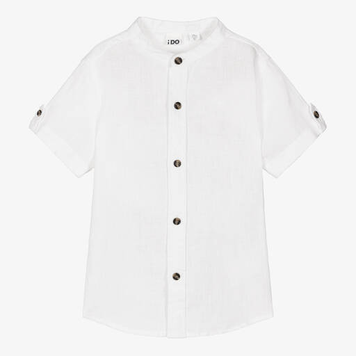 iDO Baby-Chemise blanche en lin sans col | Childrensalon Outlet