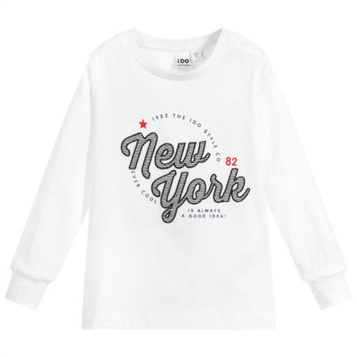 iDO Малыши-Boys White Cotton Top | Childrensalon Outlet