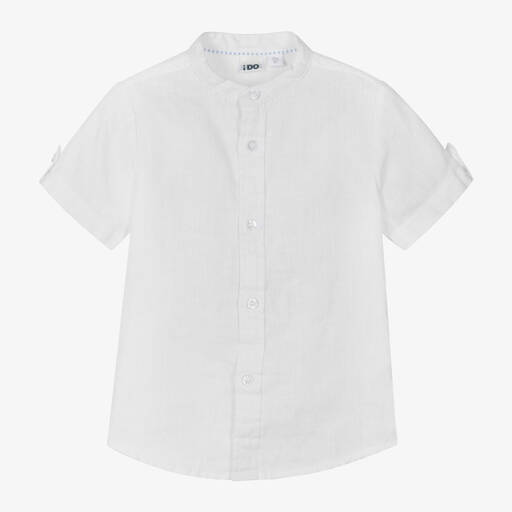 iDO Малыши-Boys White Linen Shirt | Childrensalon Outlet