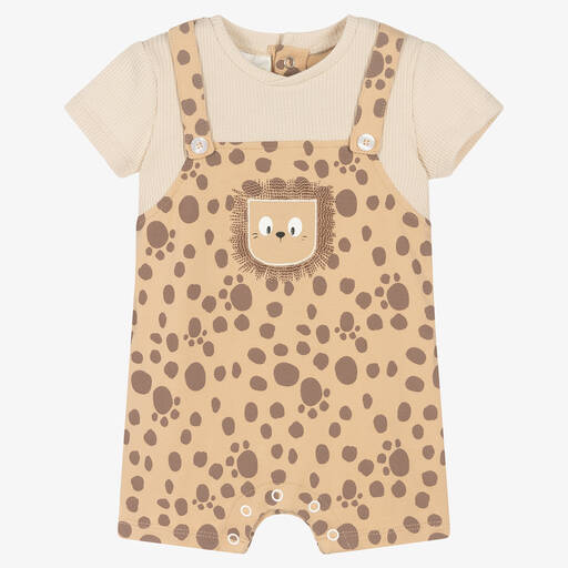 iDO Mini-Brown Lion Print Baby Shortie | Childrensalon Outlet