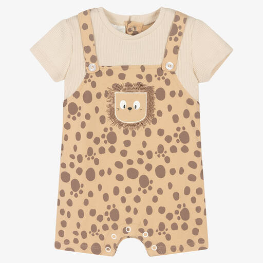 iDO Mini-Barboteuse marron à imprimé lion | Childrensalon Outlet