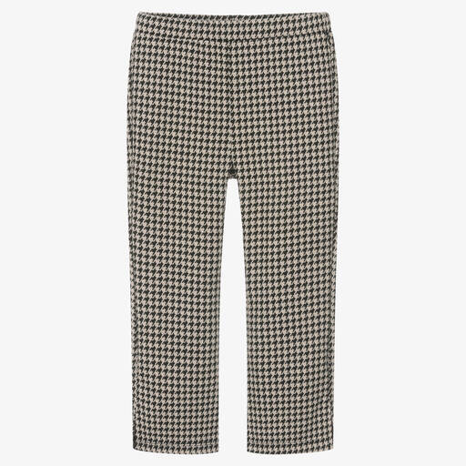 iDO Baby-Girls Beige & Black Houndstooth Leggings | Childrensalon Outlet