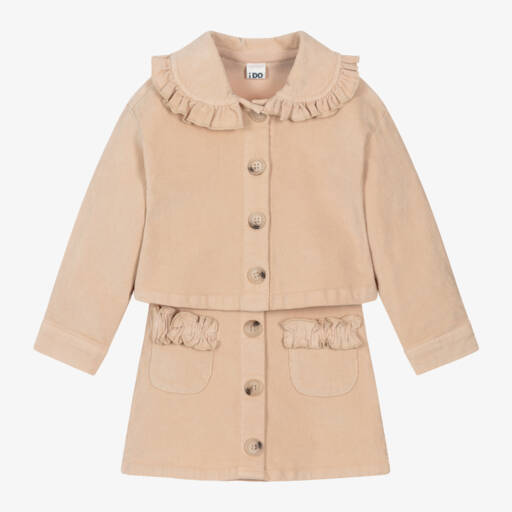 iDO Baby-Girls Beige Frilled Skirt Ensemble | Childrensalon Outlet