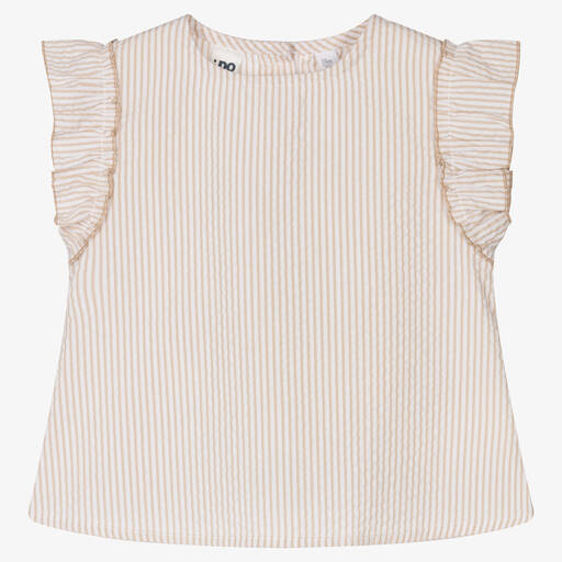 iDO Baby-Бежевая блузка в тонкую полоску | Childrensalon Outlet