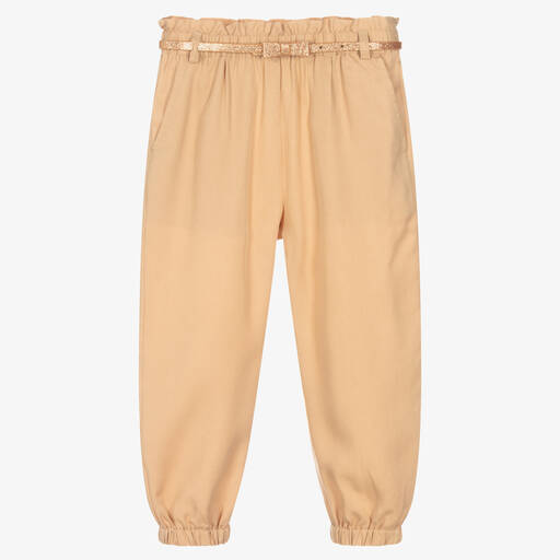 iDO Baby-Girls Beige Tapered Trousers | Childrensalon Outlet
