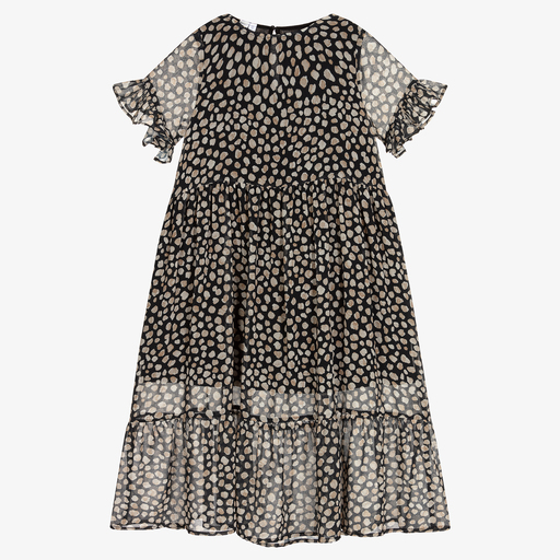 iDO Junior-Girls Black Chiffon Dress | Childrensalon Outlet